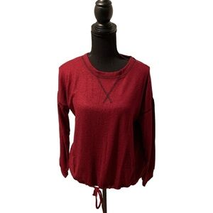 Freeloader Hacci Long Sleeve Pullover Sweater Burgundy Small NWT